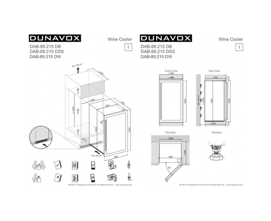Винный шкаф Dunavox DAB-89.215DSS — (на 89 бутылок), Цвет фасада: Серебристый, фотография № 8