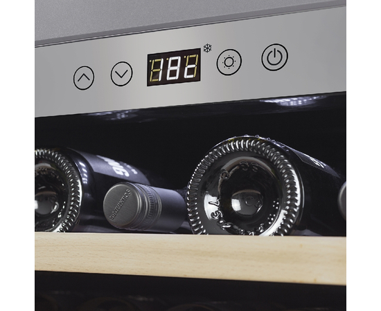 Винный шкаф CASO WineSafe 18 EB inox — (на 18 бутылок), Цвет фасада: Серебристый, фотография № 6