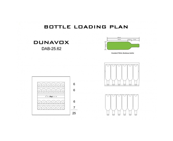 Винный шкаф Dunavox DAB-25.62DOP.TO — (на 25 бутылок), фотография № 2