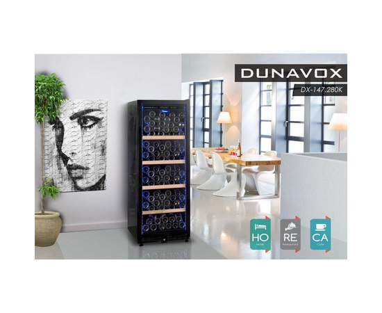 Винный шкаф Dunavox DX-147.280K — (на 147 бутылок), фотография № 2