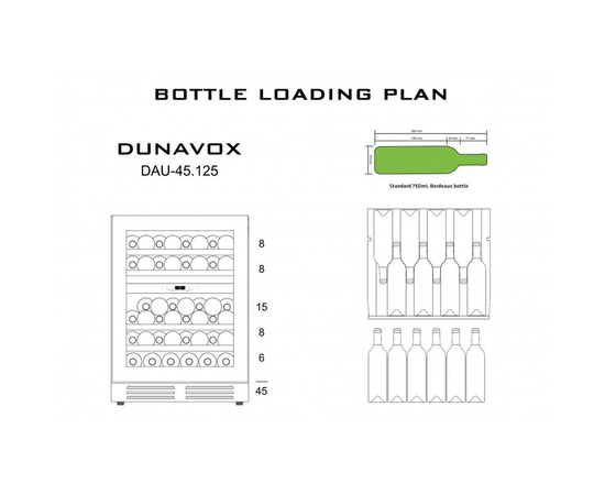 Винный шкаф Dunavox DAU-45.125DOP.TO — (на 45 бутылок), фотография № 2