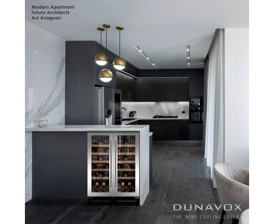 Винный шкаф Dunavox DAUF-19.58SS — (на 19 бутылок), Вместимость: 19 бутылок, Цвет фасада: Серебристый, фотография № 4