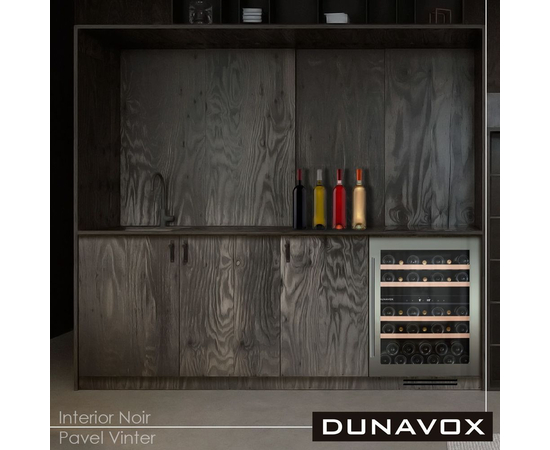 Винный шкаф Dunavox DAUF-39.121DSS — (на 39 бутылок), Вместимость: 39 бутылок, Цвет фасада: Серебристый, фотография № 2