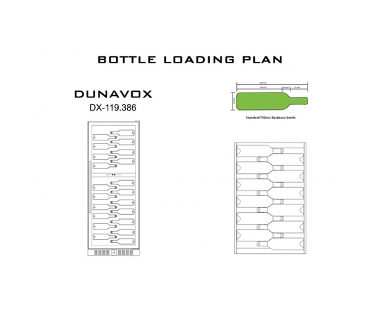 Винный шкаф Dunavox DX-119.386DSS — (на 119 бутылок), фотография № 2