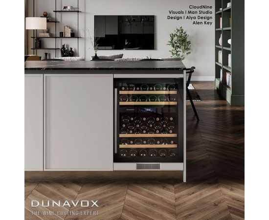 Винный шкаф Dunavox DX-53.130DBK/DP — (на 53 бутылки), фотография № 2