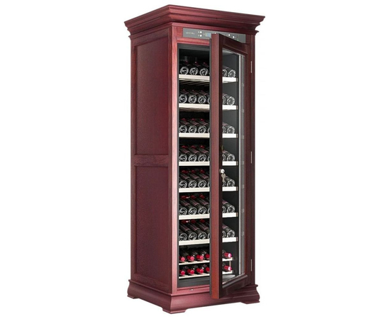 Винный шкаф из дерева Meyvel MV108-WM1-C — (на 108 бутылок), Вместимость: 108 бутылок, Цвет фасада: Махагон, фотография № 4