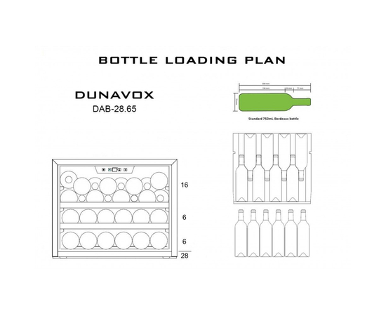 Винный шкаф Dunavox DAB-28.65SS — (на 28 бутылок), фотография № 3