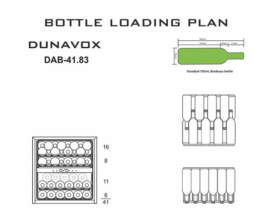 Винный шкаф Dunavox DAB-41.83DSS — (на 41 бутылку), фотография № 7