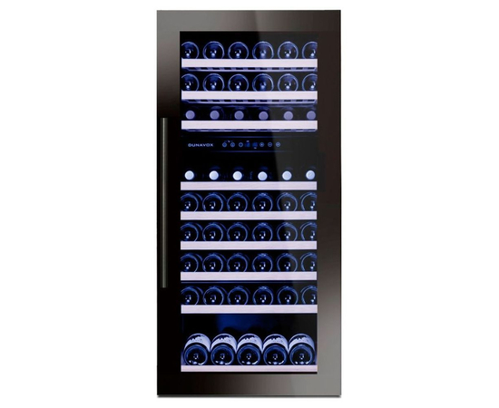Винный шкаф Dunavox DAB-89.215DB — (на 89 бутылок), Цвет фасада: Чёрный, фотография № 