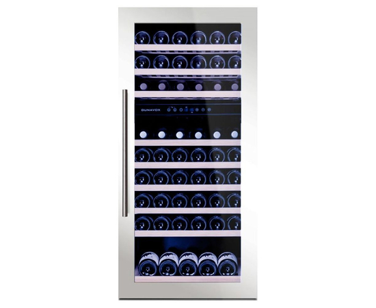 Винный шкаф Dunavox DAB-89.215DW — (на 89 бутылок), Цвет фасада: Белый, фотография № 