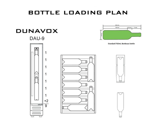 Винный шкаф Dunavox DAU-9.22SS — (на 9 бутылок), фотография № 4