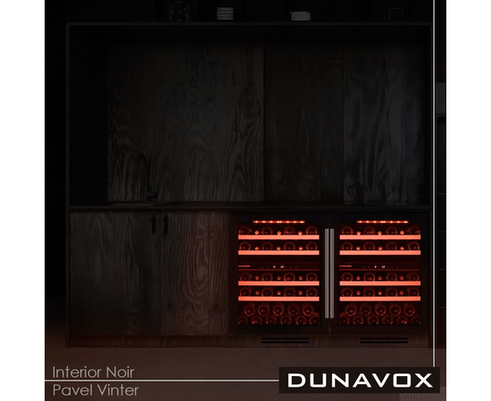 Винный шкаф Dunavox DAUF-39.121DB — (на 39 бутылок), Вместимость: 39 бутылок, Цвет фасада: Чёрный, фотография № 4
