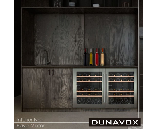Винный шкаф Dunavox DAUF-39.121DSS — (на 39 бутылок), Вместимость: 39 бутылок, Цвет фасада: Серебристый, фотография № 3