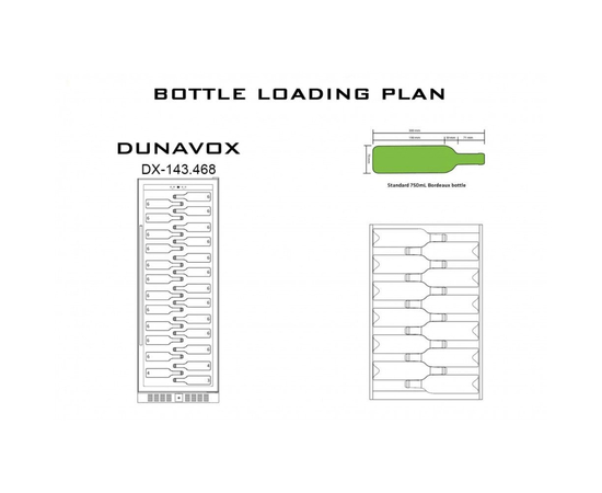 Винный шкаф Dunavox DX-143.468B — (на 143 бутылки), фотография № 3
