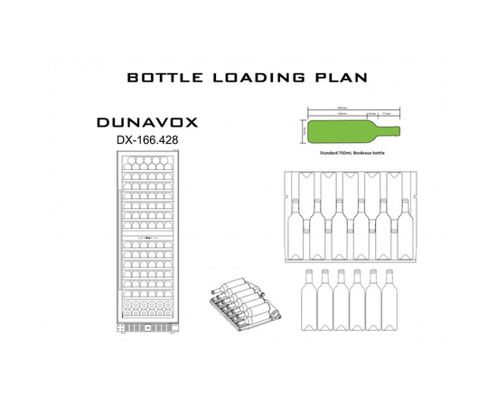 Винный шкаф Dunavox DX-166.428DBK — (на 166 бутылок), фотография № 7