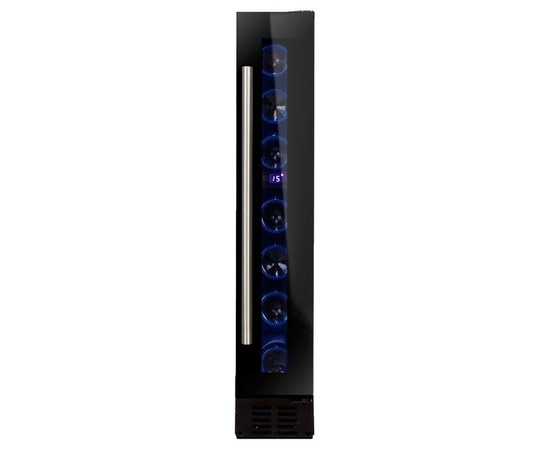 Винный шкаф Dunavox DX-7.20BK/DP — (на 7 бутылок), Цвет фасада: Чёрный, фотография № 