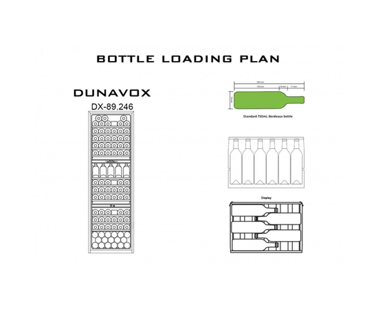Винный шкаф Dunavox DX-89.246TB — (на 89 бутылок), фотография № 3