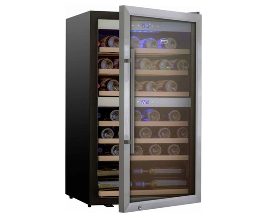 Винный шкаф Cold Vine C66-KSF2 — (на 66 бутылок), Цвет фасада: Серебристый, фотография № 2