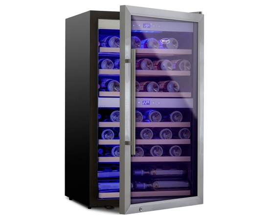 Винный шкаф Cold Vine C66-KSF2 — (на 66 бутылок), Цвет фасада: Серебристый, фотография № 
