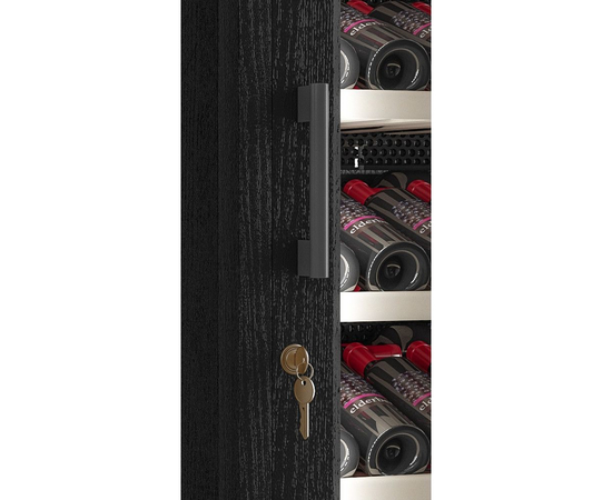 Винный шкаф из дерева Meyvel MV108-WB1-M — (на 108 бутылок), Вместимость: 108 бутылок, Цвет фасада: Чёрный, фотография № 9