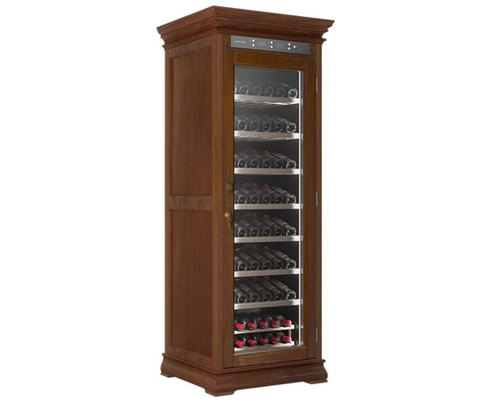 Винный шкаф из дерева Meyvel MV108-WN1-C — (на 108 бутылок), Вместимость: 108 бутылок, Цвет фасада: Орех, фотография № 3