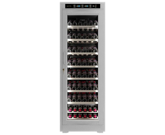 Винный шкаф из дерева Meyvel MV108-WW1-M — (на 108 бутылок), Вместимость: 108 бутылок, Цвет фасада: Белый, фотография № 