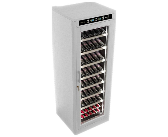 Винный шкаф из дерева Meyvel MV108-WW1-M — (на 108 бутылок), Вместимость: 108 бутылок, Цвет фасада: Белый, фотография № 6