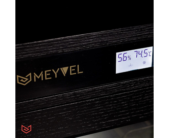 Винный шкаф из дерева Meyvel MV46-WB1-M — (на 46 бутылок), Вместимость: 46 бутылок, Цвет фасада: Чёрный, фотография № 14