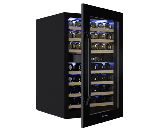 Винный шкаф Meyvel MV42-KBB2 — (на 42 бутылки), Цвет фасада: Чёрный, фотография № 4