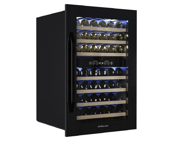 Винный шкаф Meyvel MV42-KBB2 — (на 42 бутылки), Цвет фасада: Чёрный, фотография № 3