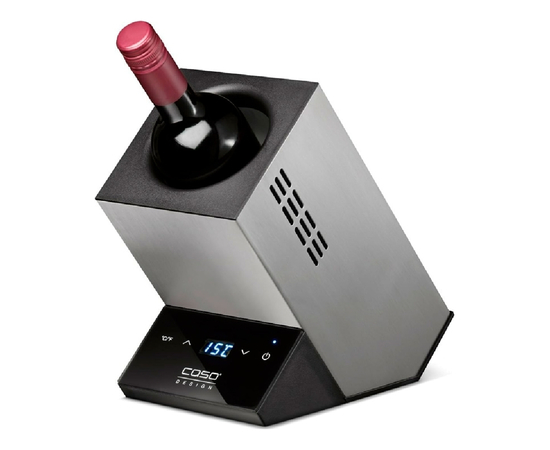 Охладитель для бутылок CASO WineCase One Inox, Цвет фасада: Серебристый, фотография № 
