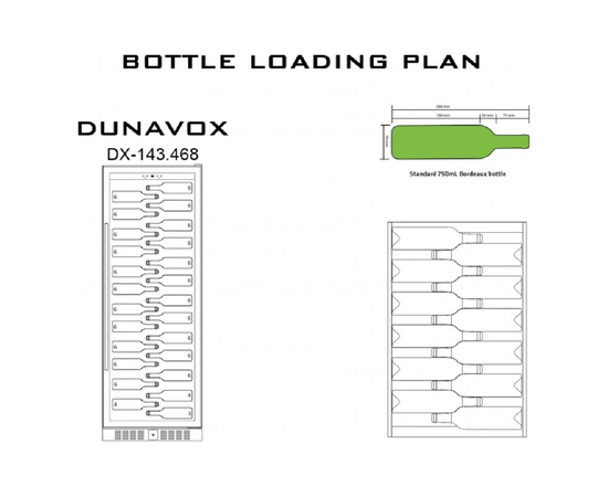 Винный шкаф Dunavox DX-143.468SS — (на 143 бутылки), фотография № 2
