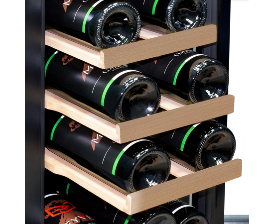 Винный шкаф Meyvel MV19-KBT1 — (на 19 бутылок), Цвет фасада: Чёрный, фотография № 8