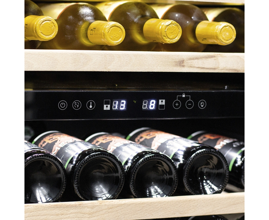 Винный шкаф Meyvel MV46PRO-KBT2 — (на 46 бутылок), Цвет фасада: Чёрный, фотография № 7