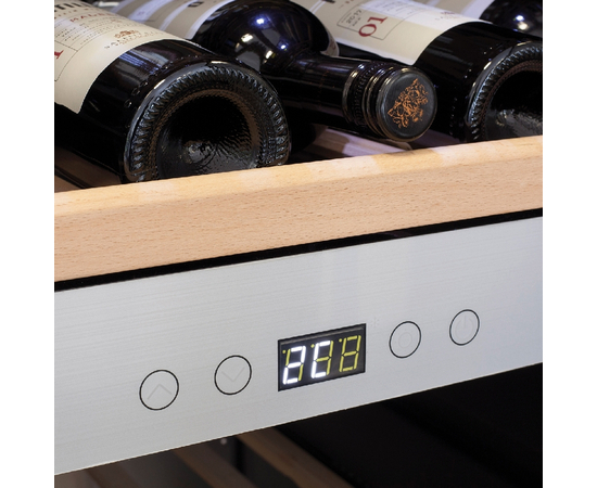 Винный шкаф CASO WineComfort 126 — (на 126 бутылок), Вместимость: 126 бутылок, Цвет фасада: Серебристый, фотография № 2