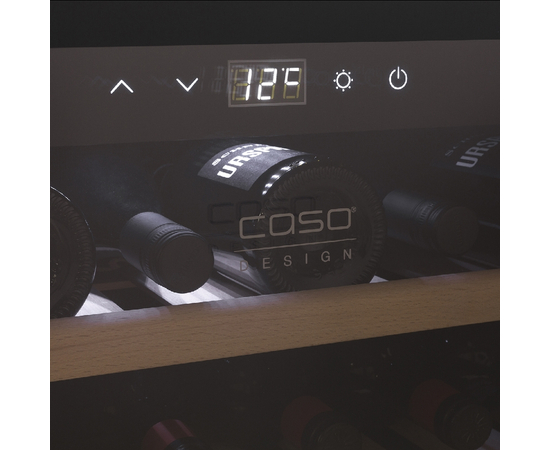 Винный шкаф CASO WineSafe 18 EB black — (на 18 бутылок), Цвет фасада: Чёрный, фотография № 5