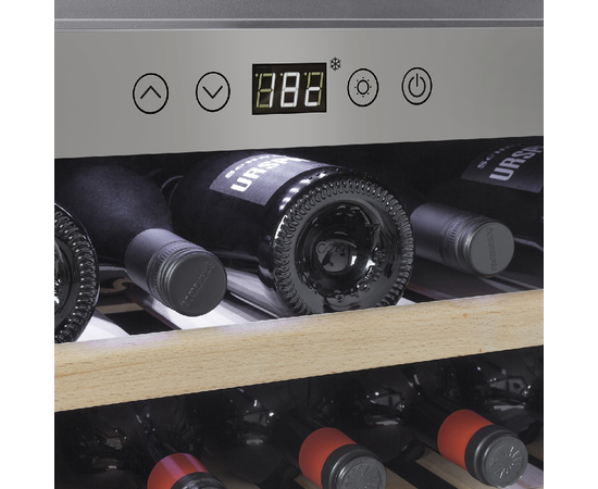 Винный шкаф CASO WineSafe 18 EB inox — (на 18 бутылок), Цвет фасада: Серебристый, фотография № 4