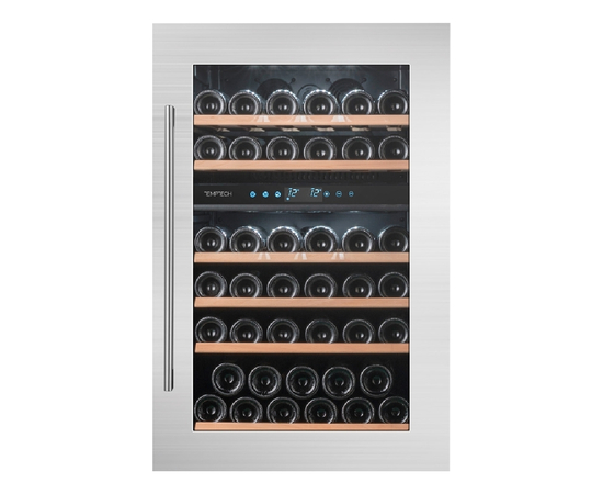 Винный шкаф Temptech OZ90DX — (на 41 бутылку), Цвет фасада: Серебристый, фотография № 