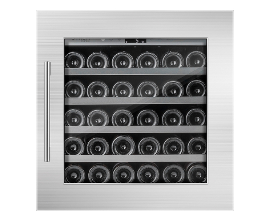 Винный шкаф Temptech STZ60SX — (на 30 бутылок), Цвет фасада: Серебристый, фотография № 