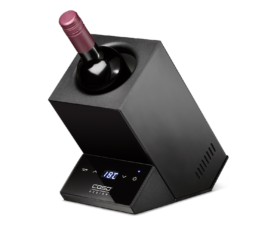 Охладитель для бутылок CASO WineCase One Black, Цвет фасада: Чёрный, фотография № 2