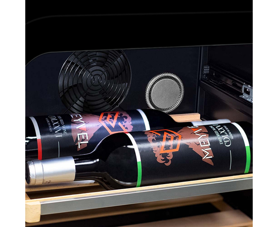 Винный шкаф Meyvel MV34-KBF1 — (на 34 бутылки), Цвет фасада: Чёрный, фотография № 13