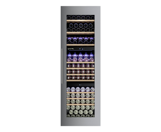 Винный шкаф Meyvel MV89-KSB3 — (на 89 бутылок), Цвет фасада: Серебристый, фотография № 