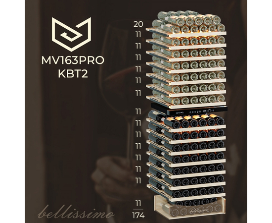 Винный шкаф Meyvel MV163PRO-KBT2 — (на 174 бутылки), фотография № 17