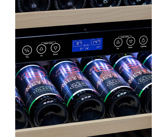 Винный шкаф Meyvel MV42-KSB2 — (на 42 бутылки), Цвет фасада: Серебристый, фотография № 11