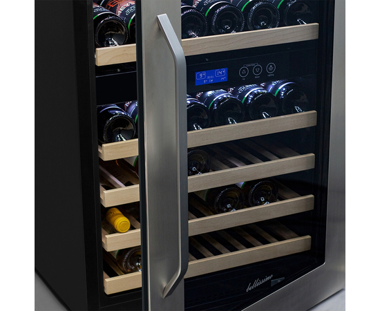 Винный шкаф Meyvel MV42-KSB2 — (на 42 бутылки), Цвет фасада: Серебристый, фотография № 13