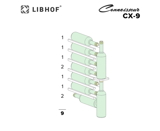 Винный шкаф Libhof Connoisseur CX-9 White, Цвет фасада: Белый, фотография № 12