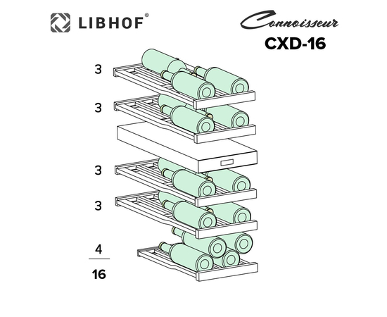 Винный шкаф Libhof Connoisseur CXD-16 Black, фотография № 18