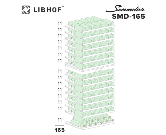 Винный шкаф Libhof Sommelier SMD-165 Silver, фотография № 13