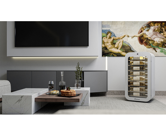 Винный шкаф Meyvel MV22-KWF1 — (на 22 бутылки), Цвет фасада: Белый, фотография № 28