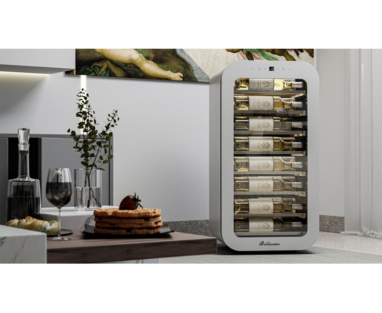 Винный шкаф Meyvel MV22-KWF1 — (на 22 бутылки), Цвет фасада: Белый, фотография № 27